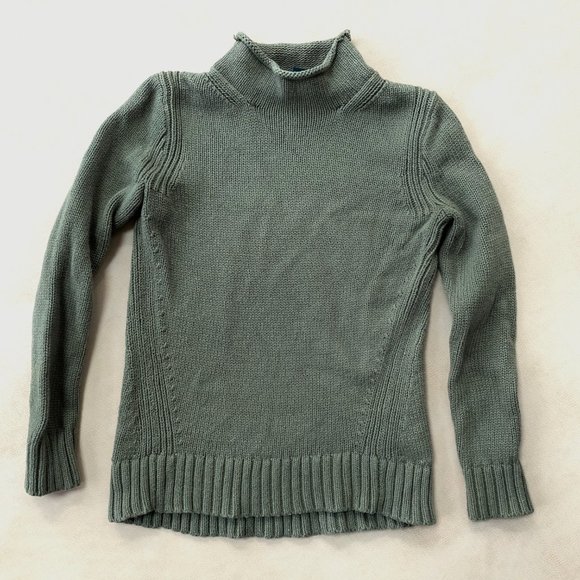 J. Crew Sweaters - J.Crew 1988 Rollneck Cotton Sweater - Olive Green